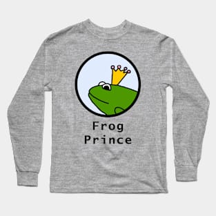 Frog Prince Round Portrait Graphic Long Sleeve T-Shirt